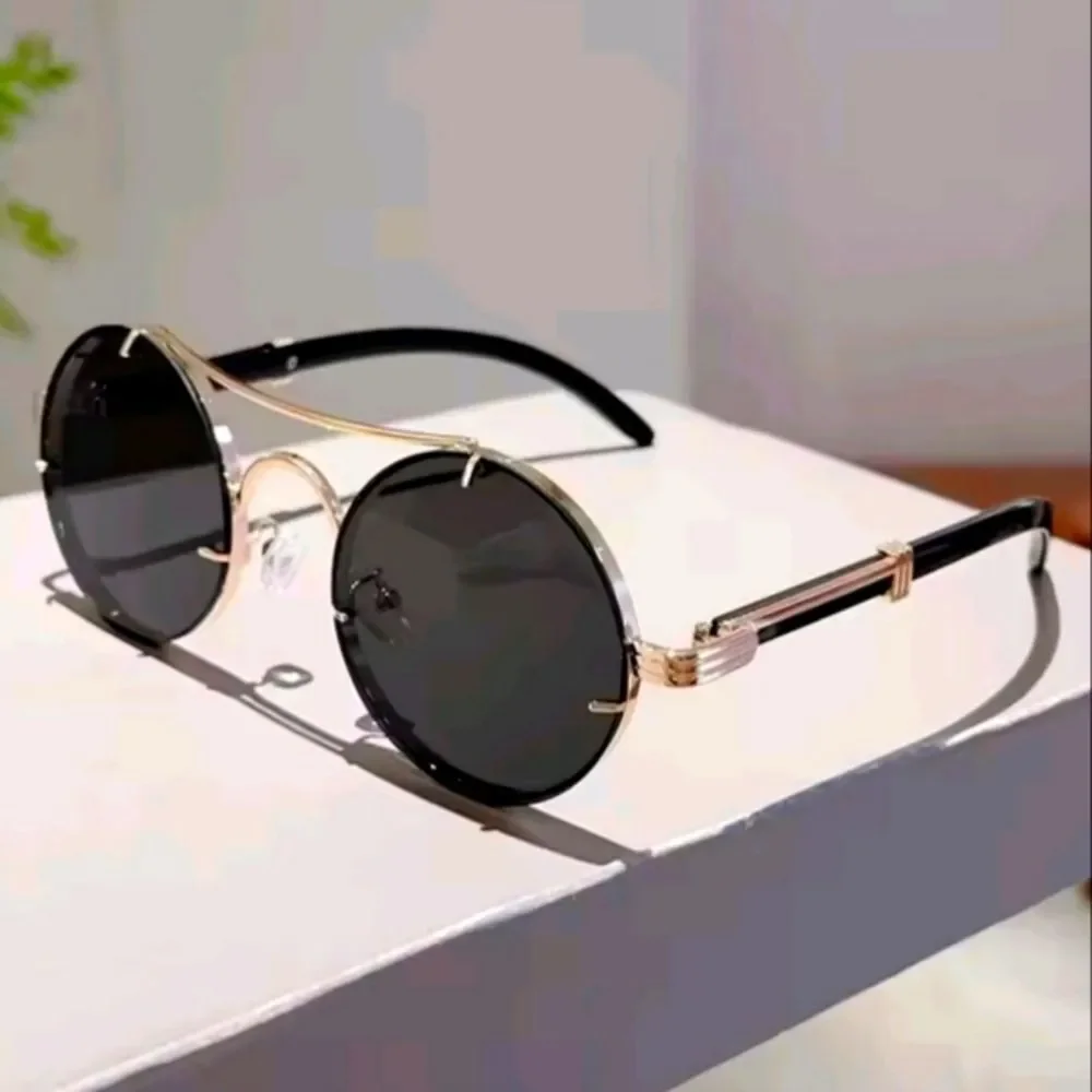 Classic Black and Sleek Gold Unisex Sunglasses